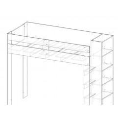 Split upper bunk guard rail modification